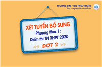 TB XÉT TUYỂN BỔ SUNG PT1 ĐIỂM THI THPT 2020