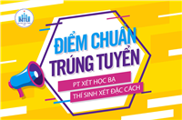 ĐIỂM CHUẨN TRÚNG TUYỂN PT XÉT HỌC BẠ CHO THÍ SINH ĐẶC CÁCH