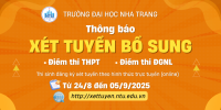 THÔNG BÁO XÉT TUYỂN BỔ SUNG 2025